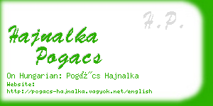 hajnalka pogacs business card